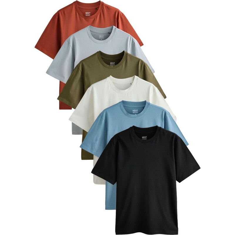 Next Tričko svetlomodrá / tmavomodrá / kaki / tmavooranžová / čierna / 66203075