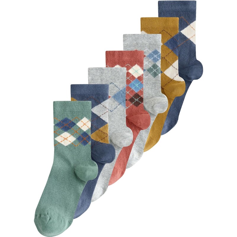 Next Ponožky zafírová / horčicová / svetlosivá / smaragdová / 66203115