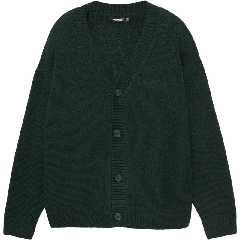 Pull&Bear Kardigán tmavozelená 66203190