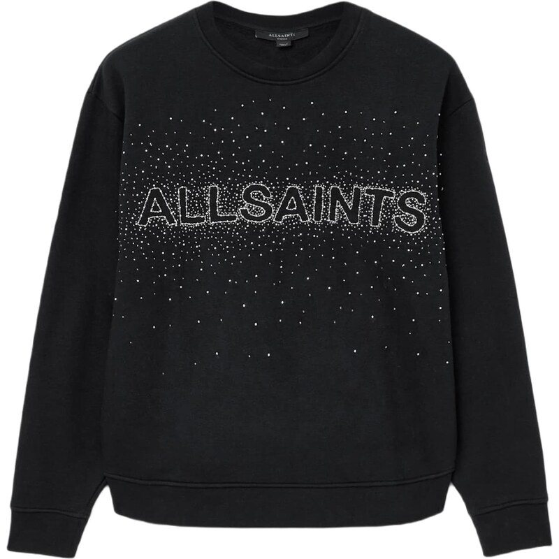 AllSaints Mikina ETTA čierna / strieborná 66203372