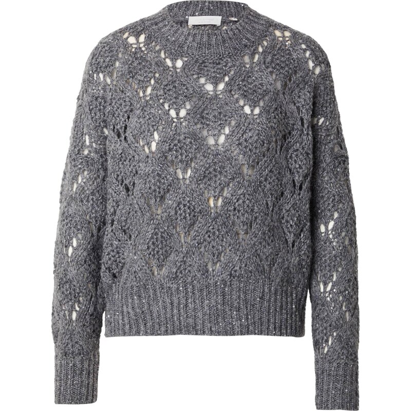 Rich & Royal Sveter Ajour Sequince kamenná 66203350