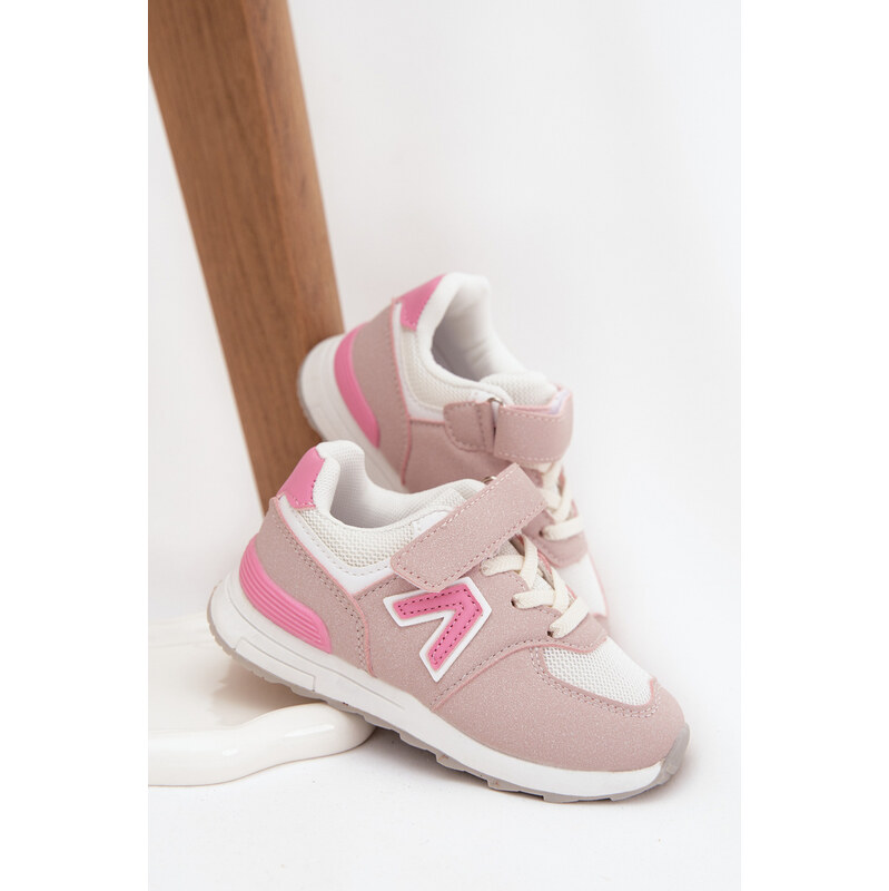 Boto Detské športové tenisky na suchý zips Ružové Galisse 66205709