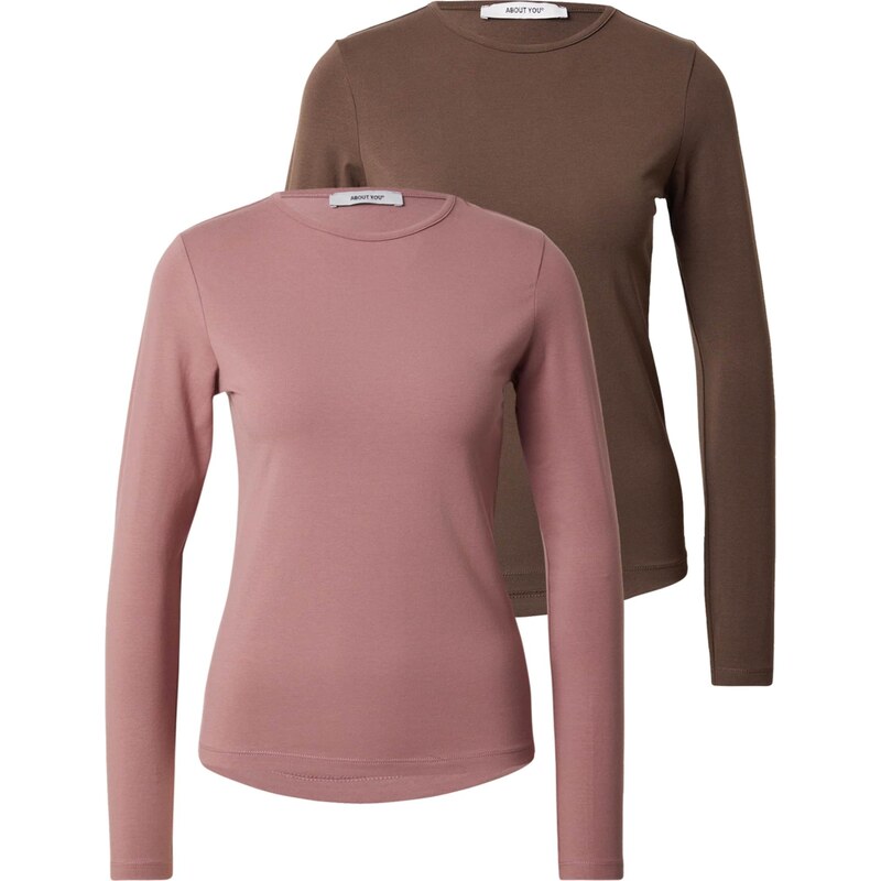 ABOUT YOU Tričko Layla hnedá / staroružová 66204408