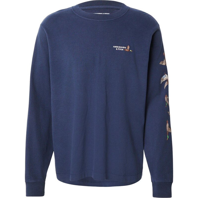 Abercrombie & Fitch Tričko námornícka modrá / sivá 66204406