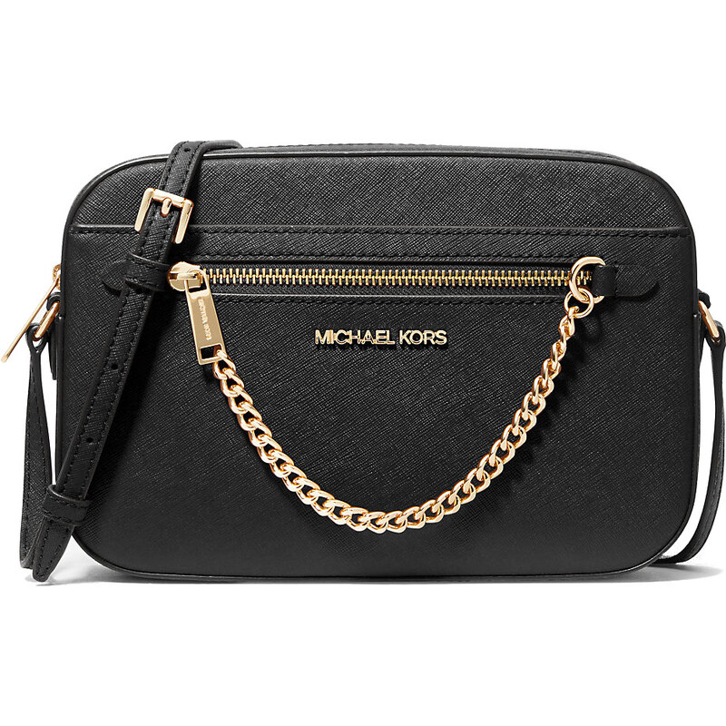 Michael Kors Jet Set Large Saffiano Leather Crossbody Bag Black 26089897