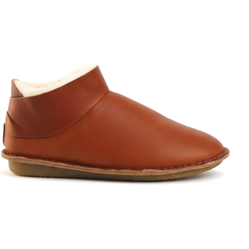 VIBAe TE KUITI Leather Cognac Brown Shearling 66208770