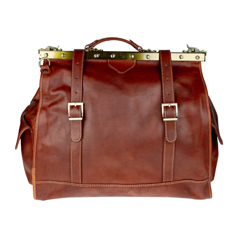 Kožená cestovná taška Sabrine Marrone hnedá NovaKabelka.sk 65801925