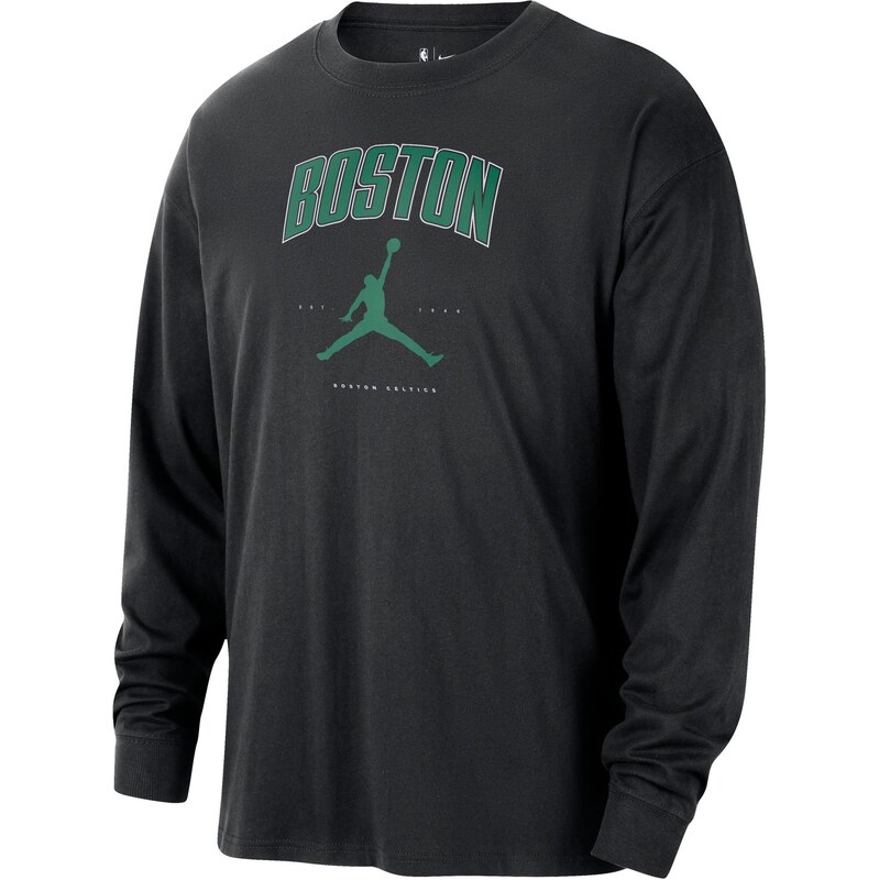 Jordan NBA Boston Celtics Essential Long-Sleeve Tee Black - Pánske - 66361469