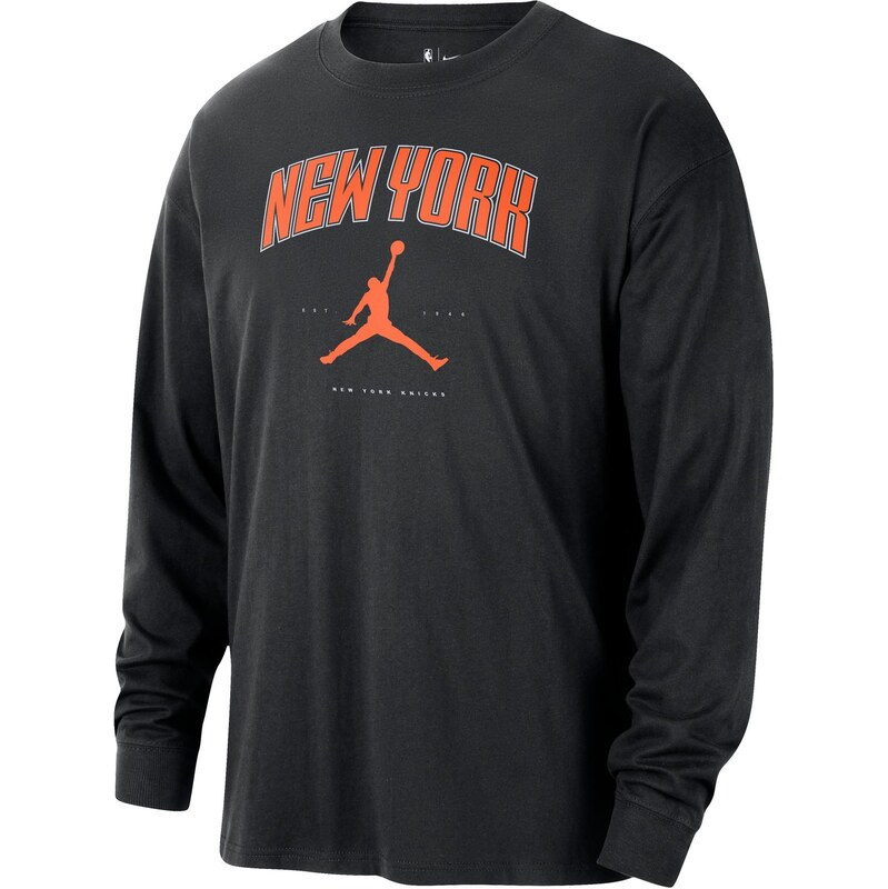 Jordan NBA New York Knicks Essential Long-Sleeve Tee Black - Pánske - 66361472