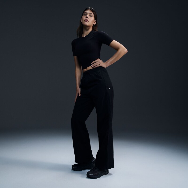 Nike Windrunner Wmns High-Waisted Woven Open-Hem Pants Black - Dámske 66361499