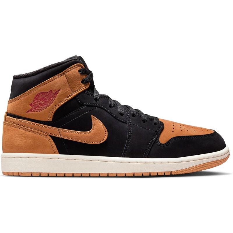 Air Jordan 1 Mid SE Black Flax - Pánske - Tenisky Jordan - Čierne - 66361556