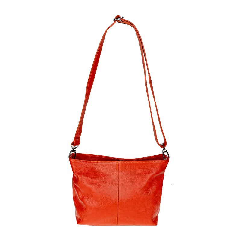 Oranžová kožená talianska crossbody kabelka Batilda Arancione 66022712