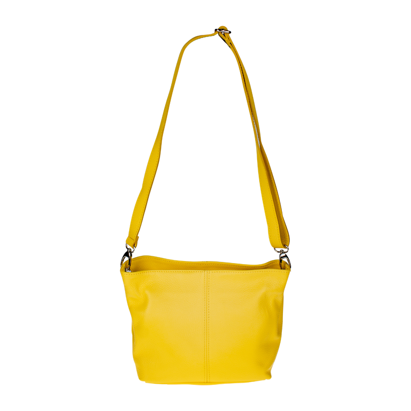 Žltá kožená talianska crossbody kabelka Batilda Gialla Canarino 66211212