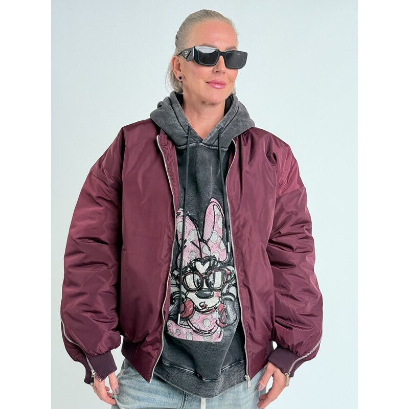 Voga Móda Bordový bomber RESTO 66211343