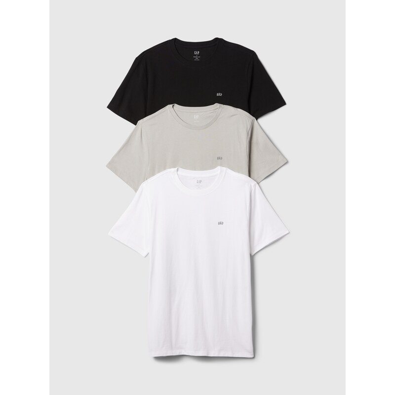 GAP Pánske V-FRCH EVERYDAY SOFT MICRO LOGO CREW - 3 PACK 542268-00 66266680