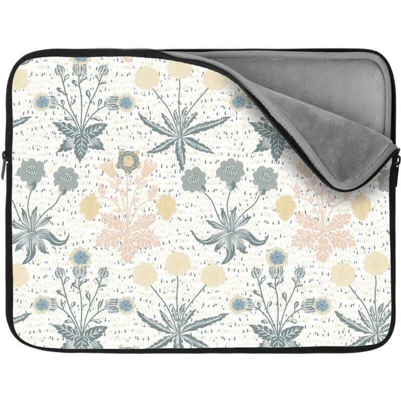 Sablio Obal na notebook Sivé kvetiny 65430271