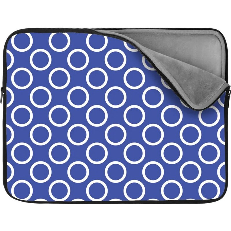 Sablio Obal na notebook Biele kruhy na modrej 65430301
