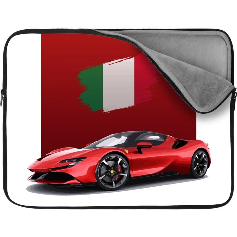 Sablio Obal na notebook Ferrari talianska vlajka na červenom bloku 65424497