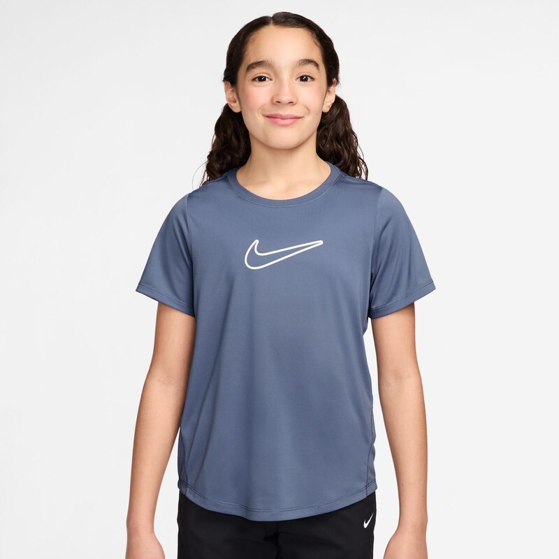 Nike One Fitted Big Kids (Girls) Dri-FIT Short-Sleeve Top WORLD INDIGO 66215063