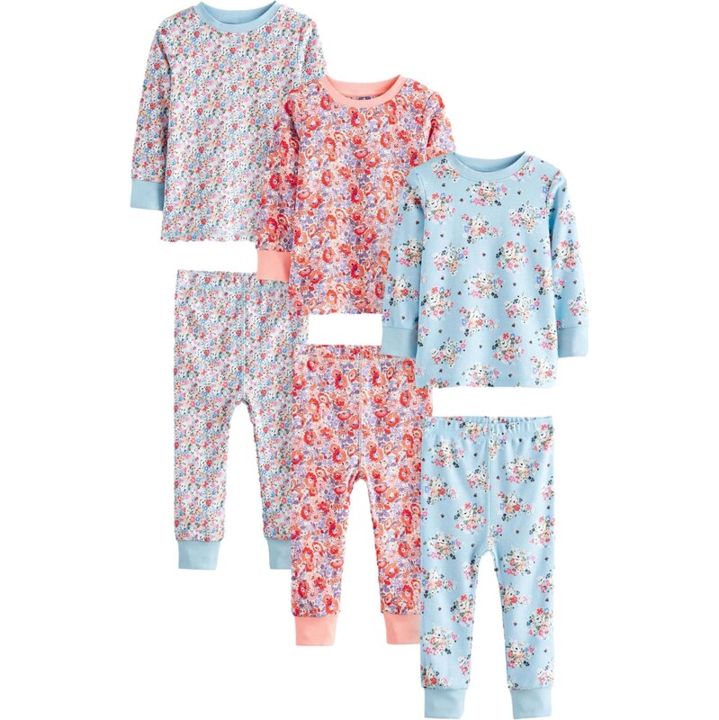 Next Pyžamo svetlomodrá / fialová / oranžová / ružová 66222211