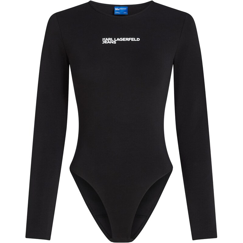 KARL LAGERFELD JEANS Košeľové body čierna / biela 66222289