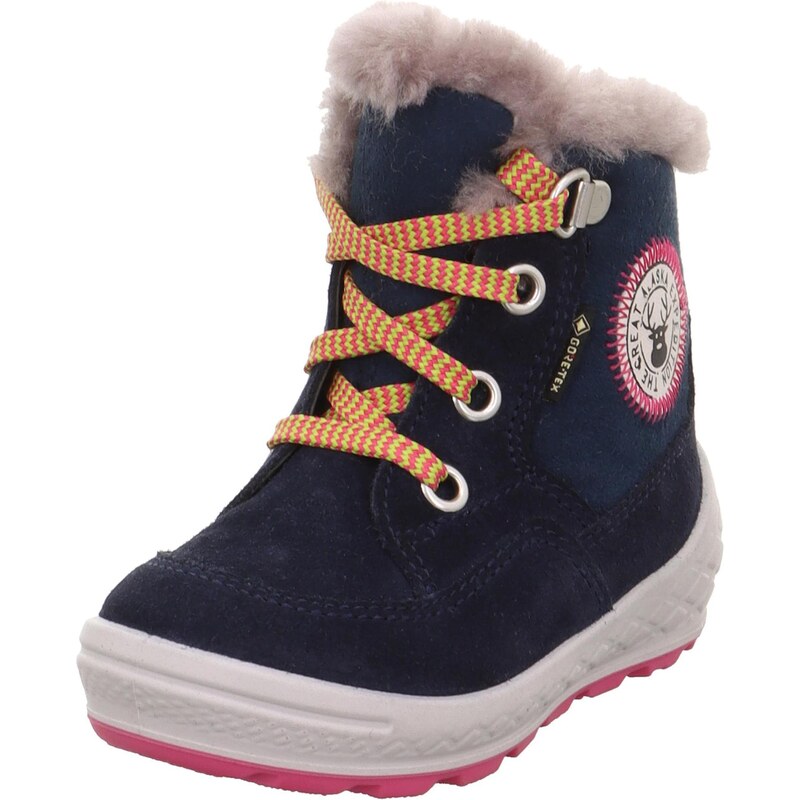 SUPERFIT Čižmy Groovy 2.0 tmavomodrá / ružová / čierna / biela 66222324