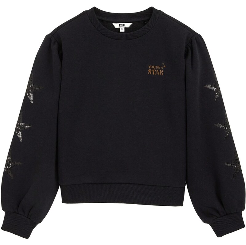 WE Fashion Mikina oranžová / čierna 66222343