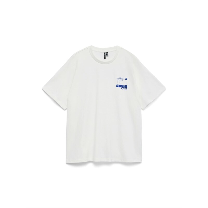 VERO MODA Tričko VMLILJE CATY tmavomodrá / biela 66222369