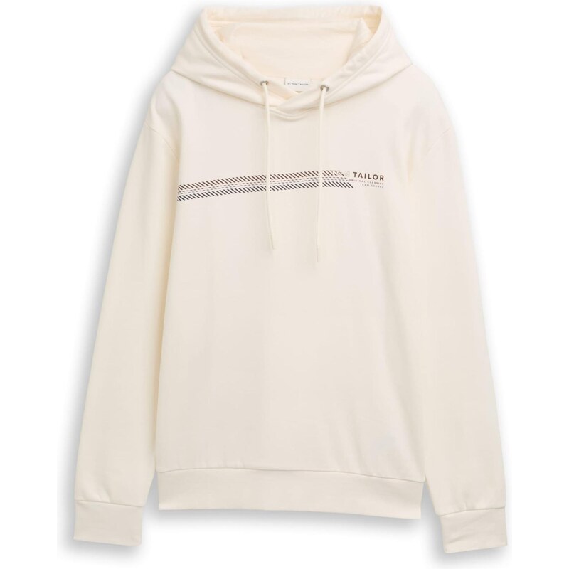 TOM TAILOR Mikina čierna / biela ako vlna 66222400