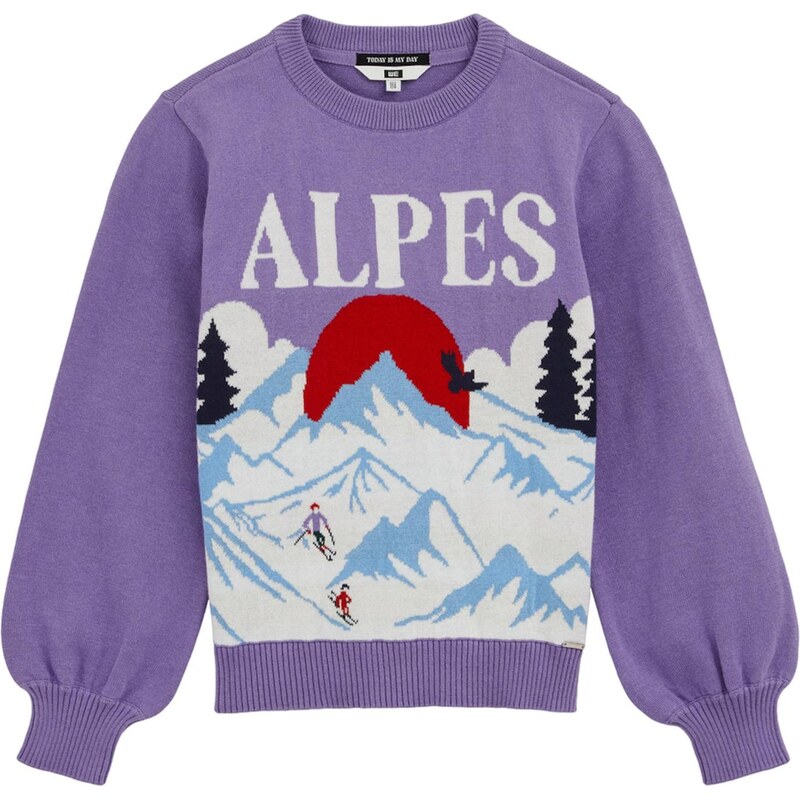 WE Fashion Sveter fialová / zmiešané farby 66222497