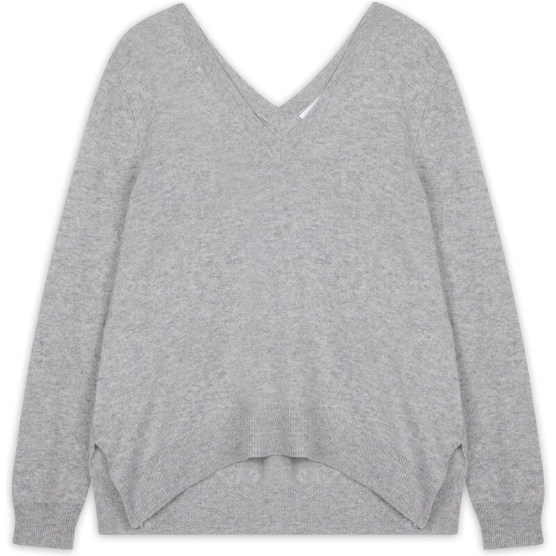 JUST CASHMERE Sveter Opal sivá melírovaná 66222535