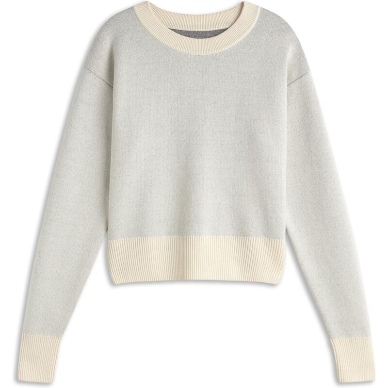 Thinking MU Sveter Flower Rope pastelovo modrá / čierna / šedobiela 66222539