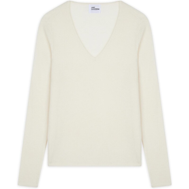 JUST CASHMERE Sveter Joan slonová kosť 66222543