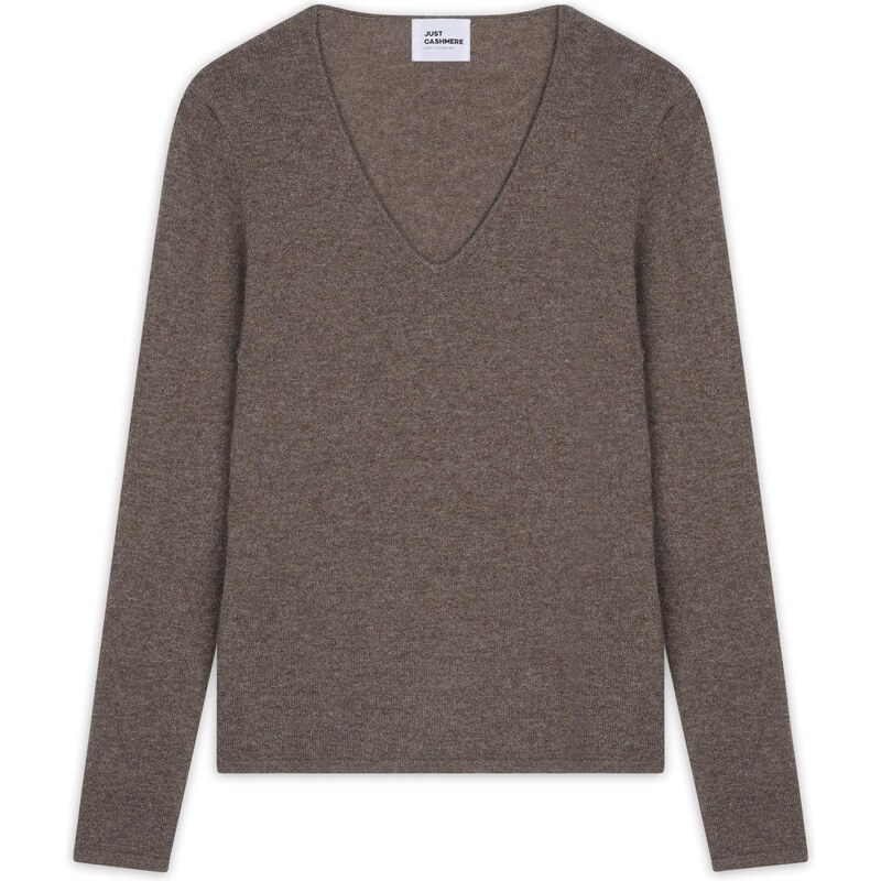 JUST CASHMERE Sveter Joan čokoládová 66222553