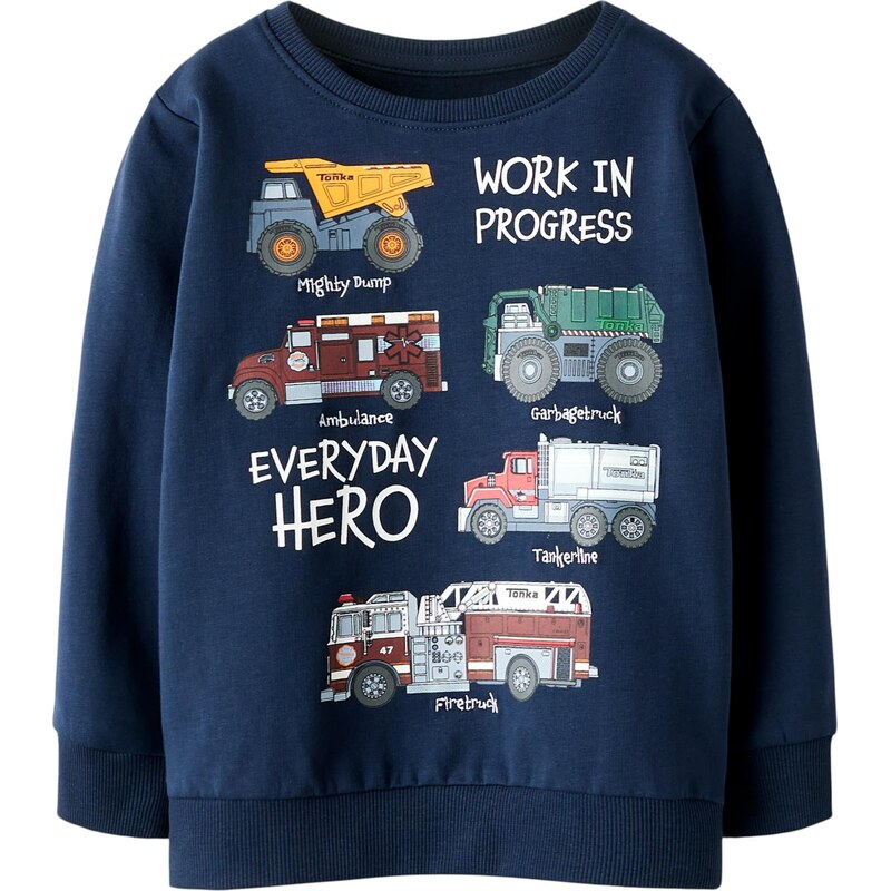 NAME IT Mikina NKMMorson Tonka námornícka modrá / žltá / sivá / biela 66222611