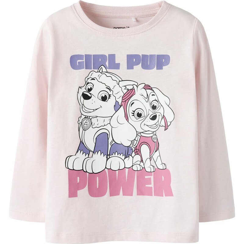 NAME IT Tričko NMFVANA PAW modrofialová / svetloružová / čierna / 66222612