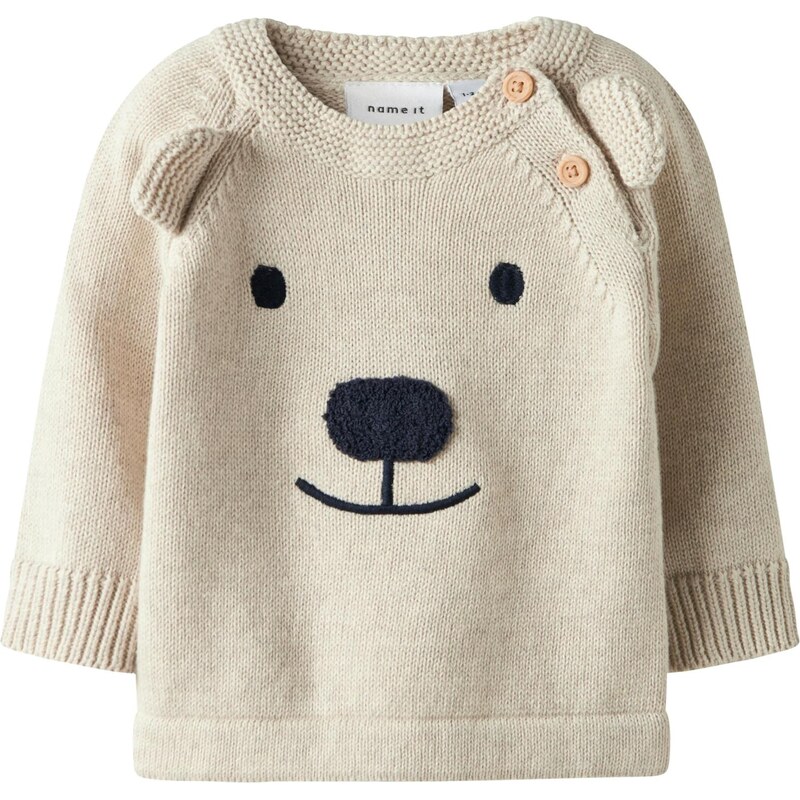 NAME IT Sveter NBMREADY kamenná / čierna 66222621