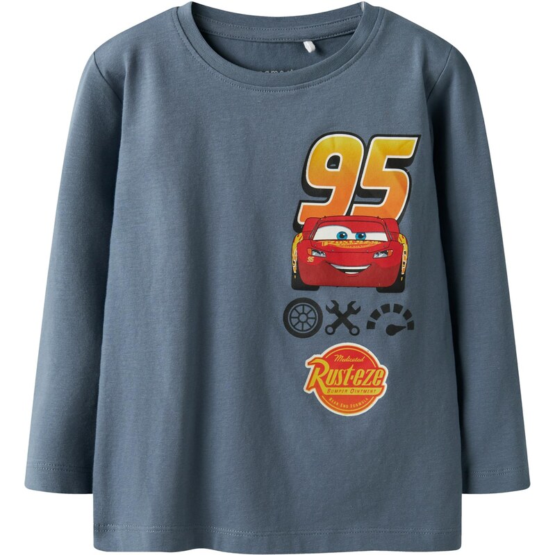 NAME IT Tričko NMMODINO CARS modrosivá / oranžová / červená / biela 66222623