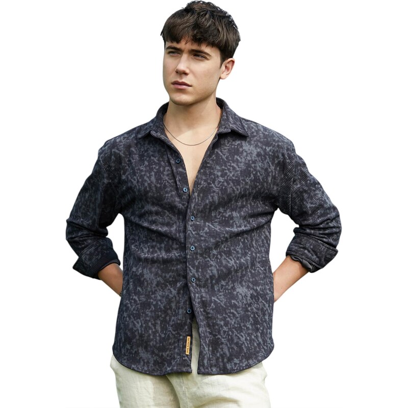 Campus Sutra Košeľa Jazlyn námornícka modrá / sivá 66222631