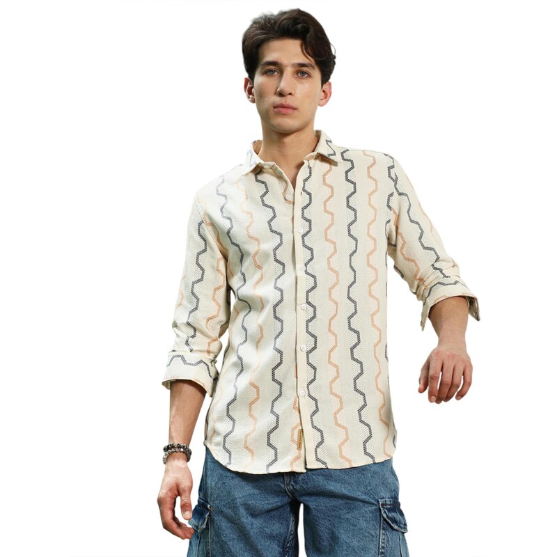 Campus Sutra Košeľa Jaliyah námornícka modrá / pastelovo oranžová / 66222635