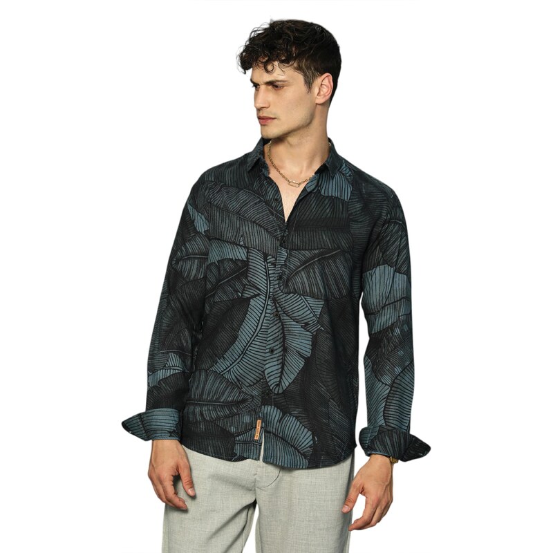 Campus Sutra Košeľa Amalia smaragdová / čierna 66222638