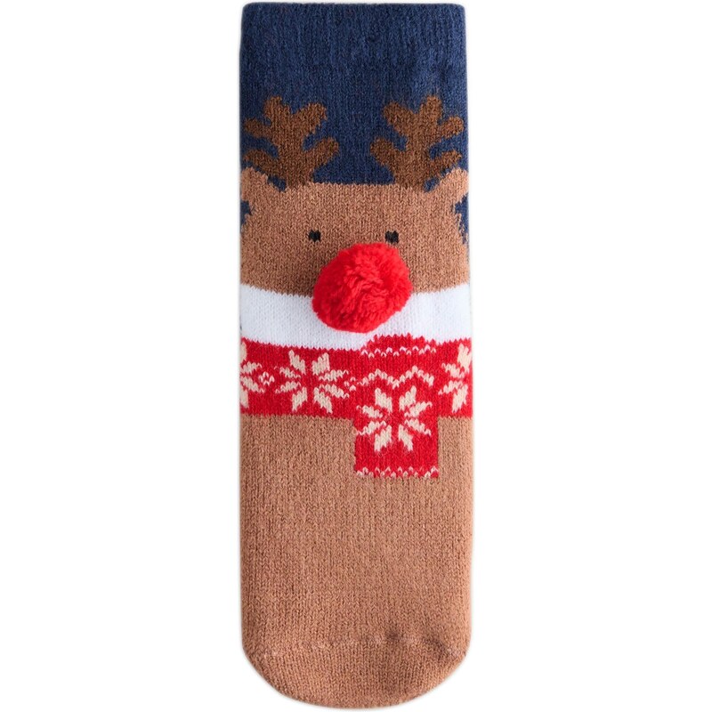 Next Ponožky Christmas námornícka modrá / hnedá / červená / biela 66222681