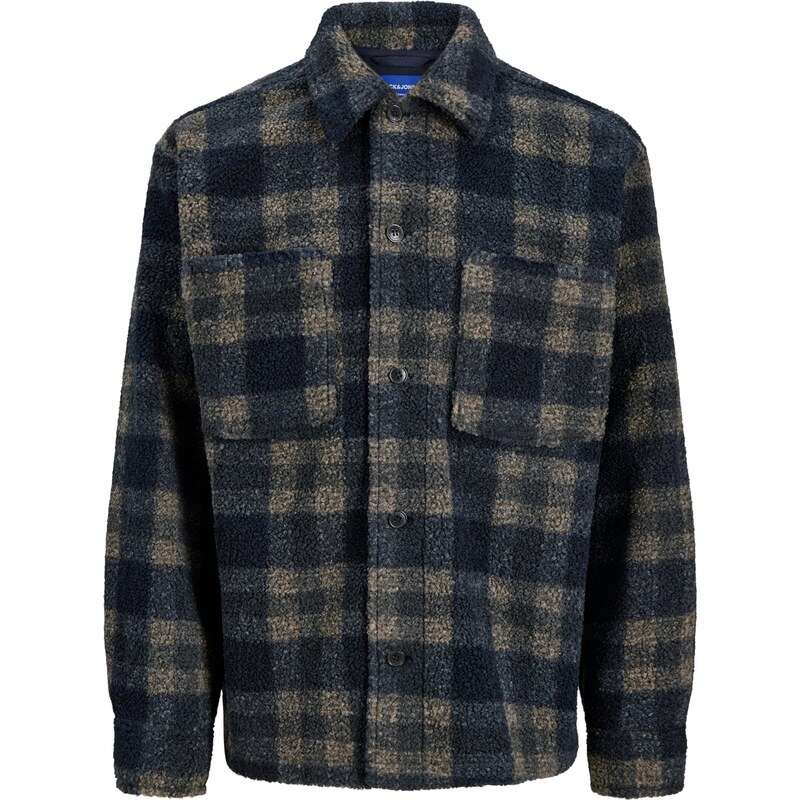 JACK & JONES Prechodná bunda JORBLEECKER tmavomodrá / tmavošedá 66222714