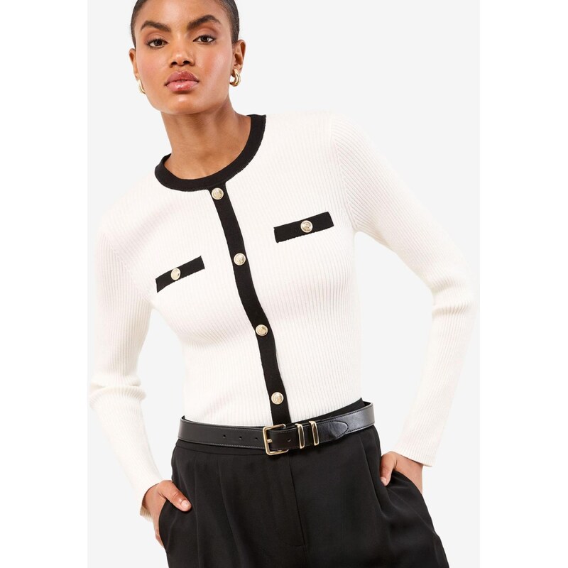 Lipsy Sveter čierna / biela 66222921