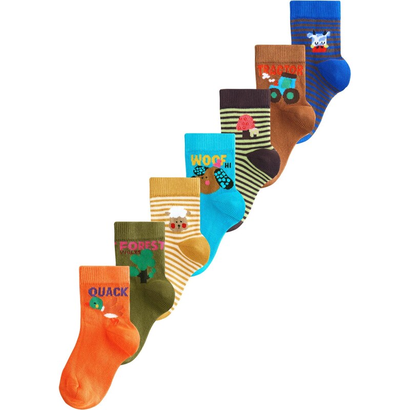 Next Ponožky béžová / námornícka modrá / azúrová / kaki / 66223032