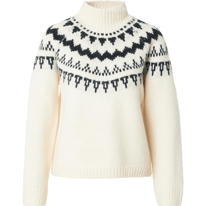 VERO MODA Sveter slonová kosť / čierna 66240486