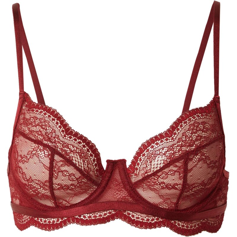 Hunkemöller Podprsenka ISABELLE karmínovo červená 66223292