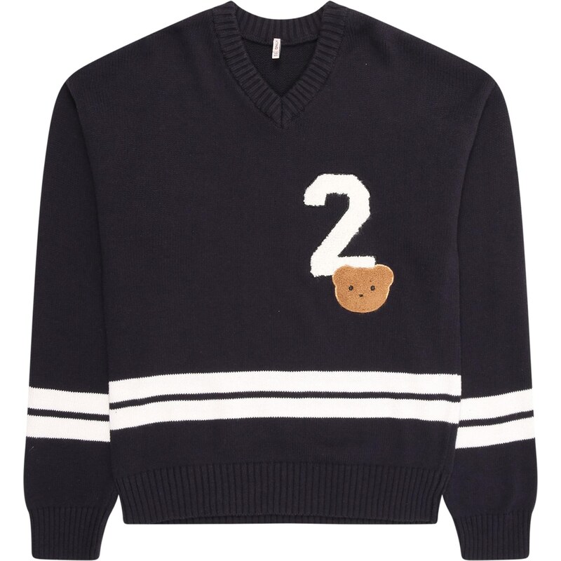 ONLY GIRLS Sveter KOGJANNY béžová / tmavomodrá / biela 66223343