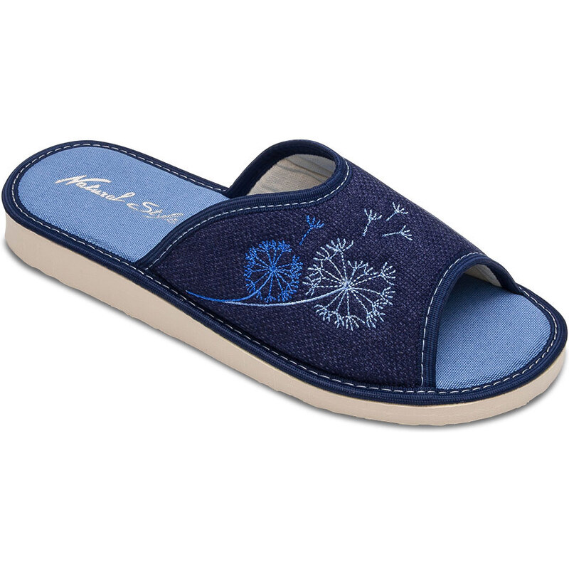 Dámske papuče Natural Style NS092 modré 66220156