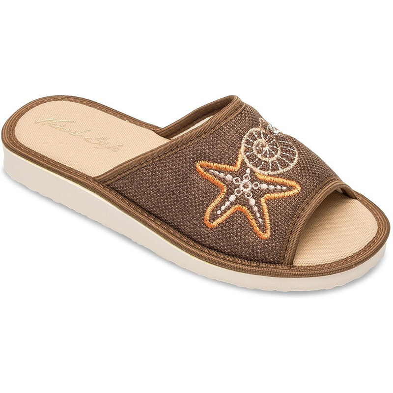 Dámske papuče Natural Style NS052 hnedé 66220157